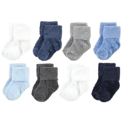 Hudson Baby Baby Girls' Cotton Rich Newborn and Terry Socks 