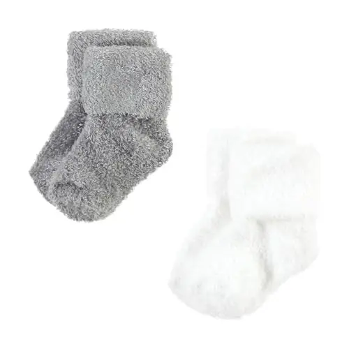 Hudson Baby Baby Girls' Cotton Rich Newborn and Terry Socks - 5