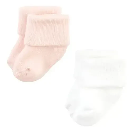 Hudson Baby Baby Girls' Cotton Rich Newborn and Terry Socks - 4
