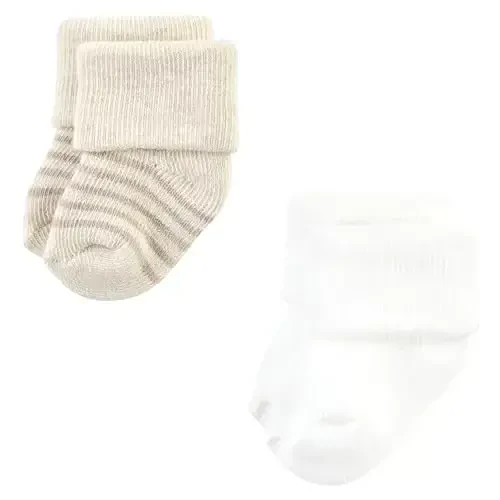 Hudson Baby Baby Girls' Cotton Rich Newborn and Terry Socks - 5
