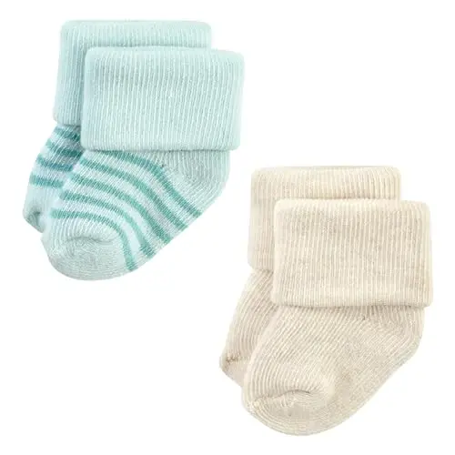 Hudson Baby Baby Girls' Cotton Rich Newborn and Terry Socks - 4