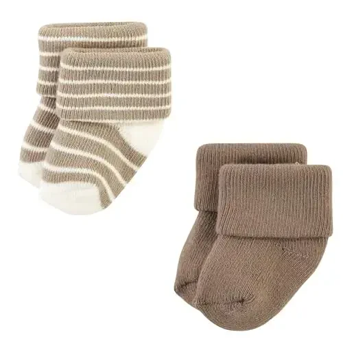 Hudson Baby Baby Girls' Cotton Rich Newborn and Terry Socks - 7