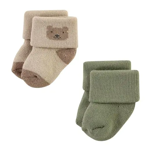 Hudson Baby Baby Girls' Cotton Rich Newborn and Terry Socks - 4