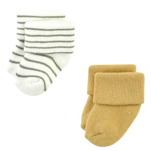 Hudson Baby Baby Girls' Cotton Rich Newborn and Terry Socks - 6