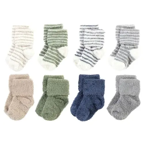 Hudson Baby Baby Girls' Cotton Rich Newborn and Terry Socks - 1