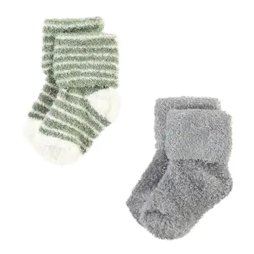 Hudson Baby Baby Girls' Cotton Rich Newborn and Terry Socks - 3