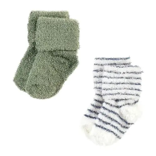 Hudson Baby Baby Girls' Cotton Rich Newborn and Terry Socks - 4