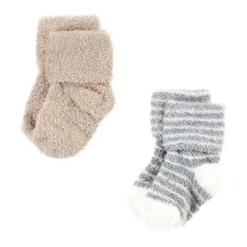 Hudson Baby Baby Girls' Cotton Rich Newborn and Terry Socks - 5