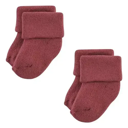 Hudson Baby Baby Girls' Cotton Rich Newborn and Terry Socks - 3