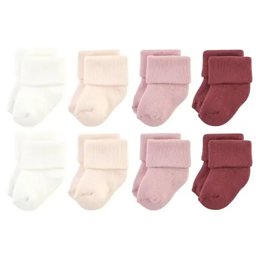 Hudson Baby Baby Girls' Cotton Rich Newborn and Terry Socks 