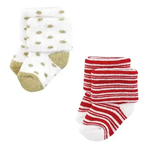 Hudson Baby Baby Girls' Cotton Rich Newborn and Terry Socks - 6