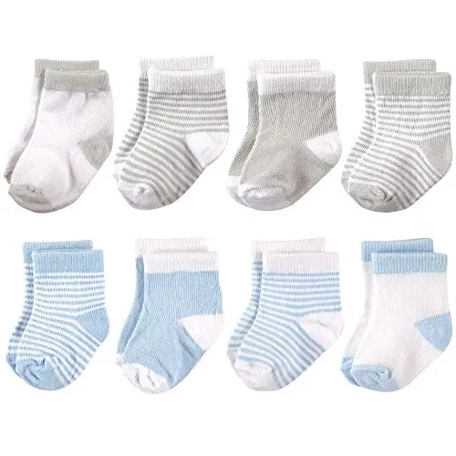 Hudson Baby Baby Girls' Cotton Rich Newborn and Terry Socks - 1