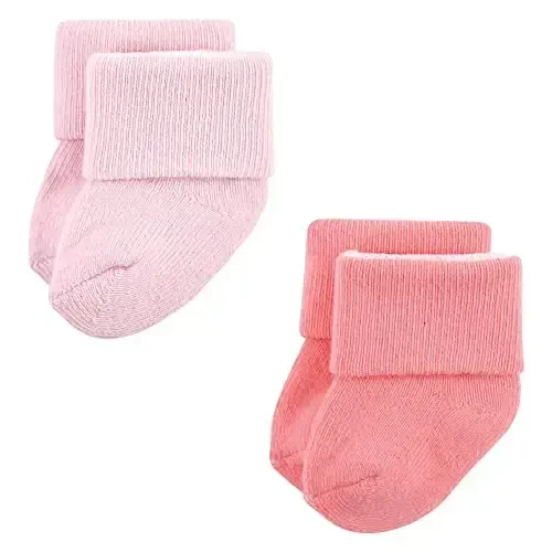 Hudson Baby Baby Girls' Cotton Rich Newborn and Terry Socks - 7