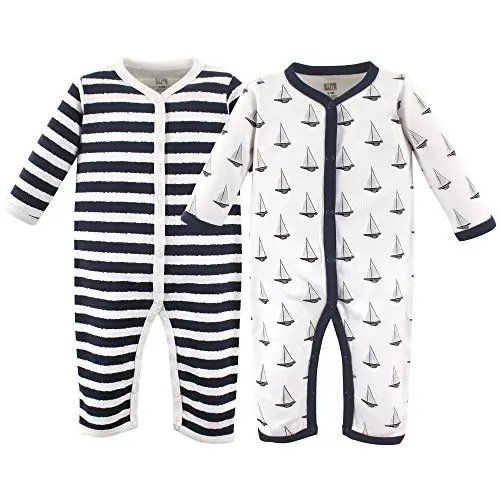 Hudson Baby Cotton Union Suit, 2 Pack Pants - 1