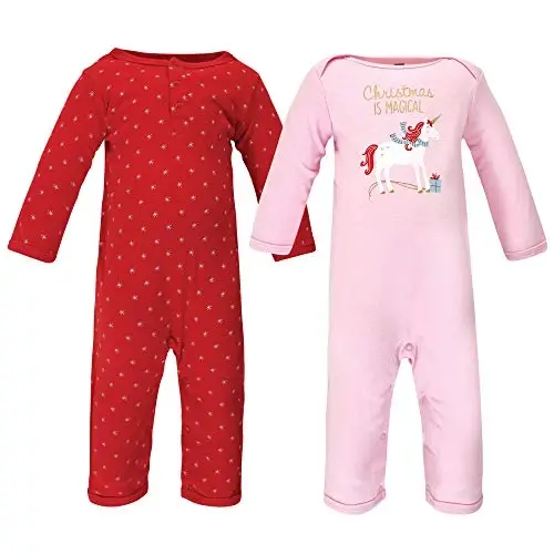 Hudson Baby Cotton Union Suit, 2 Pack Pants 