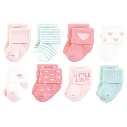 Hudson Baby Unisex Baby Cotton Rich Newborn and Terry Socks 