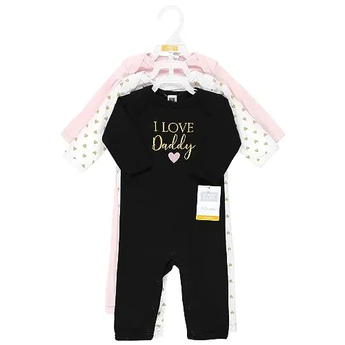 Hudson Baby Unisex Baby Cotton Coveralls, Girl-Daddy, 12-18 Months - 2