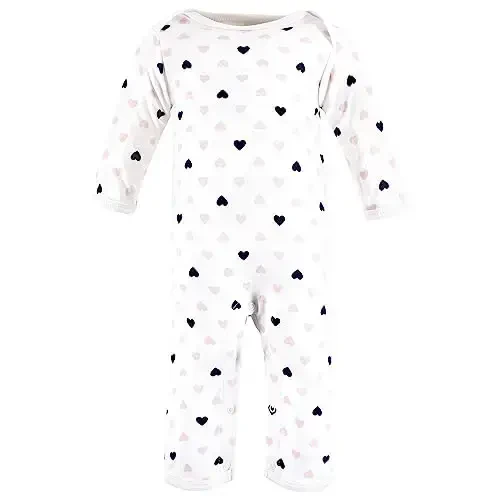 Hudson Baby Unisex Baby Cotton Coveralls, Girl-Daddy Pink Navy, 0-3 Months - 5