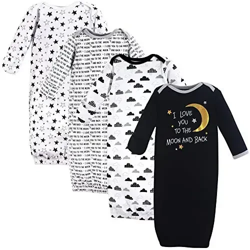 Hudson Baby unisex-baby Cotton Gowns - 1