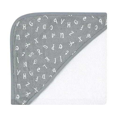 Hudson Baby Unisex Baby Cotton Rich Hooded Towels, Alphabet, One Size - 10