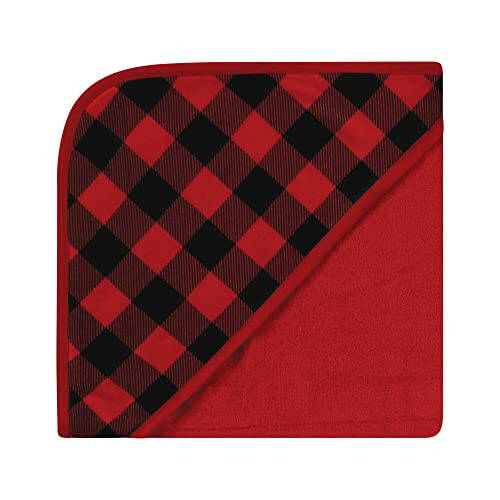 Hudson Baby Unisex Baby Cotton Rich Hooded Towels, Black Moose, One Size - 5