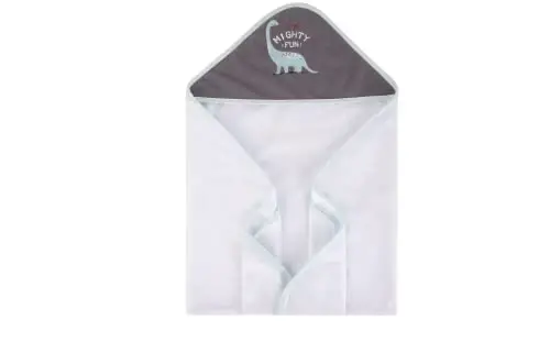 Hudson Baby Unisex Baby Cotton Rich Hooded Towels, Dinosaurs, One Size - 4