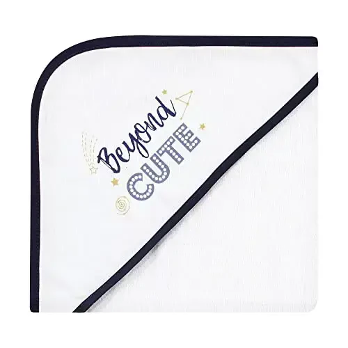 Hudson Baby Unisex Baby Cotton Rich Hooded Towels, Solar System, One Size - 3