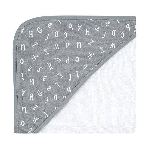 Hudson Baby Unisex Baby Cotton Rich kaputli sochiqlar, Alifbolar, Bir o'lcham - 15