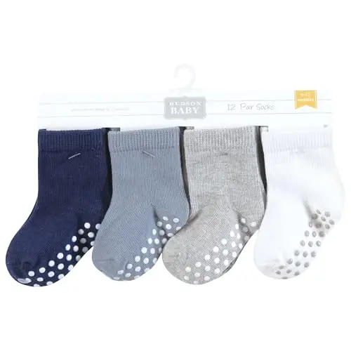 Hudson Baby Unisex Baby Cotton Rich Newborn and Terry Socks - HUDSON BABY (1)