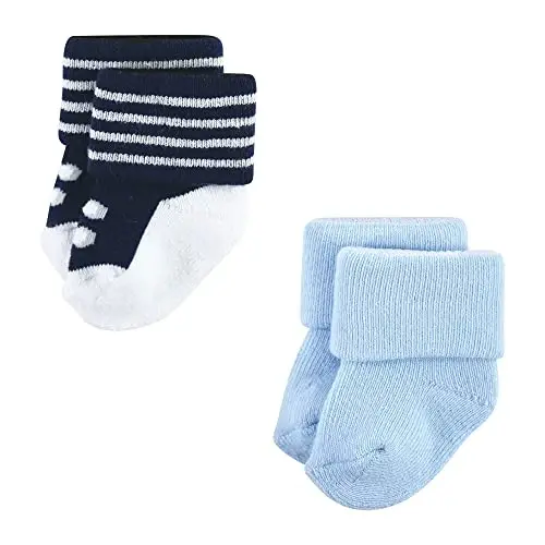 Hudson Baby Unisex Baby Cotton Rich Newborn and Terry Socks - 6