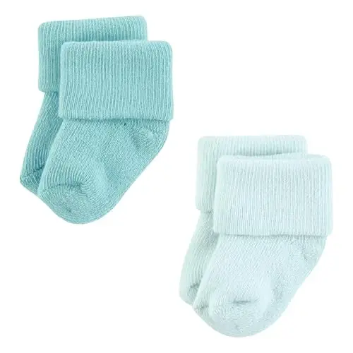 Hudson Baby Unisex Baby Cotton Rich Newborn and Terry Socks - 5