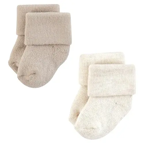 Hudson Baby Unisex Baby Cotton Rich Newborn and Terry Socks - 6