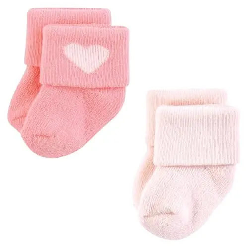 Hudson Baby Unisex Baby Cotton Rich Newborn and Terry Socks - 4