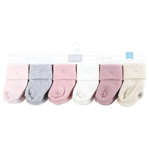 Hudson Baby Unisex Baby Cotton Rich Newborn and Terry Socks - 2