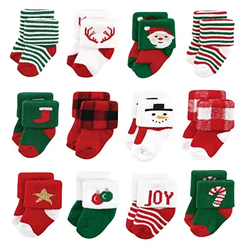 Hudson Baby Unisex Baby Cotton Rich Newborn and Terry Socks 
