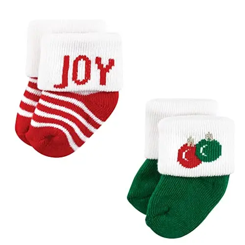 Hudson Baby Unisex Baby Cotton Rich Newborn and Terry Socks - 5