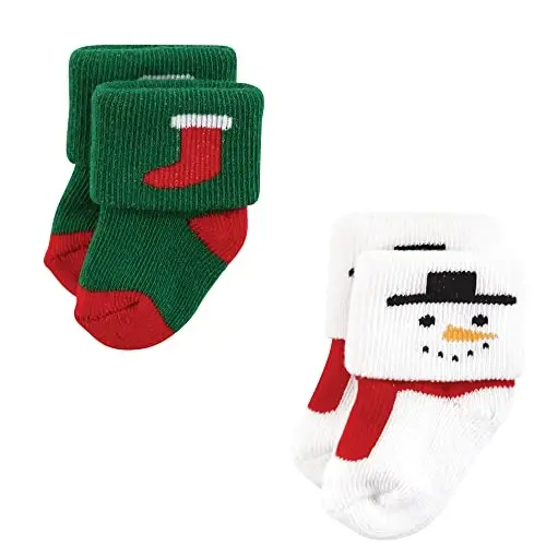 Hudson Baby Unisex Baby Cotton Rich Newborn and Terry Socks - 6