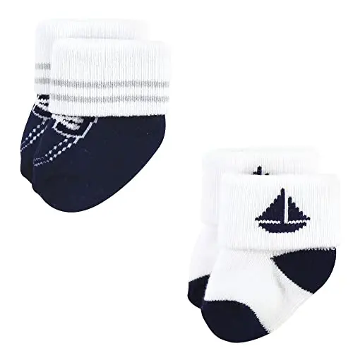 Hudson Baby Unisex Baby Cotton Rich Newborn and Terry Socks - 3
