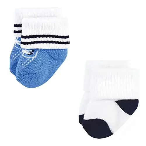 Hudson Baby Unisex Baby Cotton Rich Newborn and Terry Socks - 4