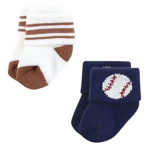 Hudson Baby Unisex Baby Cotton Rich Newborn and Terry Socks - 3