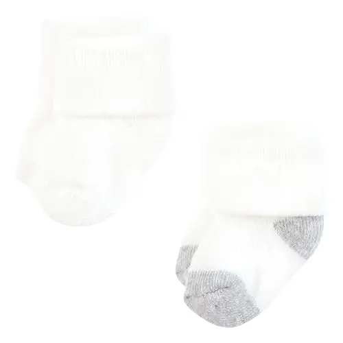 Hudson Baby Unisex Baby Cotton Rich Newborn and Terry Socks - 3