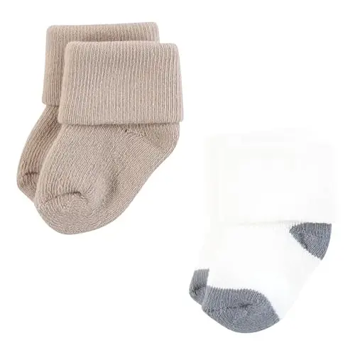 Hudson Baby Unisex Baby Cotton Rich Newborn and Terry Socks - 5