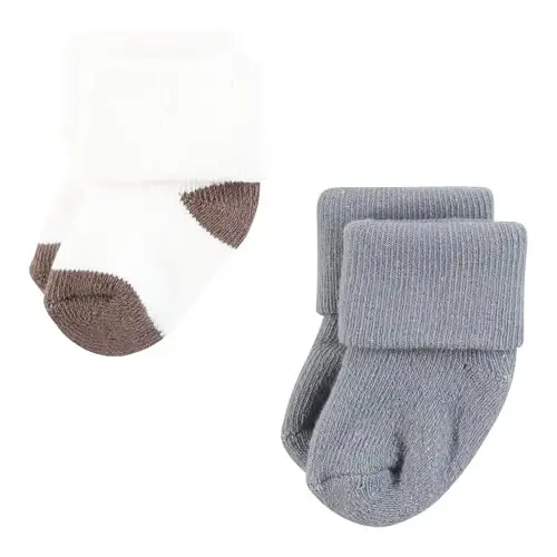 Hudson Baby Unisex Baby Cotton Rich Newborn and Terry Socks - 6