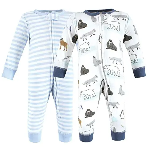 Hudson Baby Unisex Baby Cotton Sleep and Play 