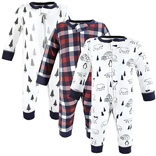 Hudson Baby Unisex Baby Cotton Sleep and Play 