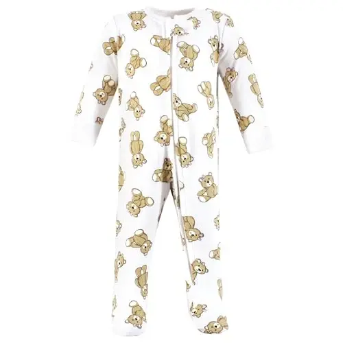 Hudson Baby Unisex Baby Cotton Sleep and Play - 3