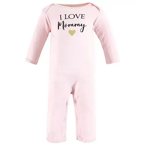 Hudson Baby Unisex Baby Cotton Coveralls, Girl-Mommy, 9-12 Months - 3