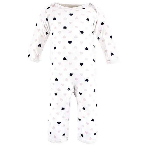 Hudson Baby Unisex Baby Cotton Coveralls, Girl-Daddy Pink Navy, 0-3 Months - 5