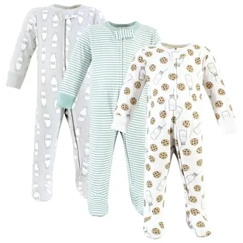 Hudson Baby Unisex Baby Cotton Sleep and Play - 1