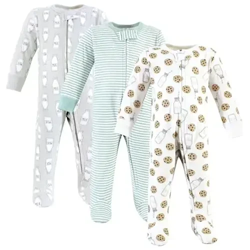 Hudson Baby Unisex Baby Cotton Sleep and Play - 1